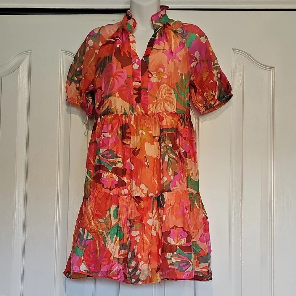 1 State Floral Mini Dress Sz Xs NWT - Picture 3 of 11